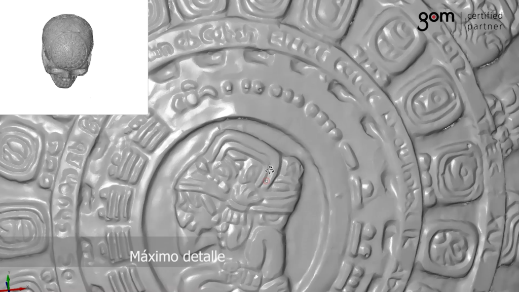 Incripciones Mayas En Un Modelo Matematico Obtenido De Una Digitalización 3d Por Un Escaner ATOS CORE De GOM