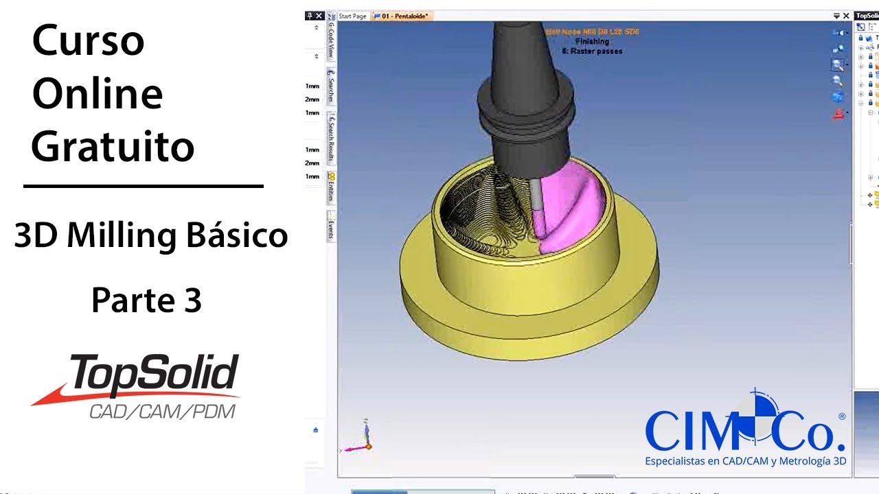 imagen miniatura de un curso online de milling 3d en topsolid 3