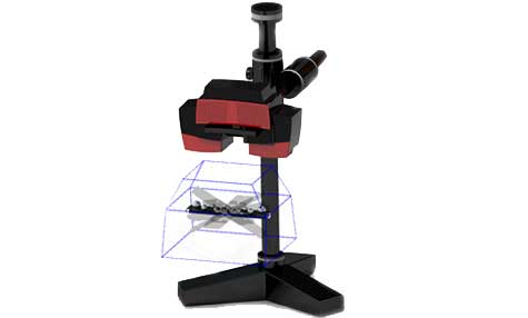 imagen descriptiva del proceso de medición de artefacto psa para equipo de medición óptica