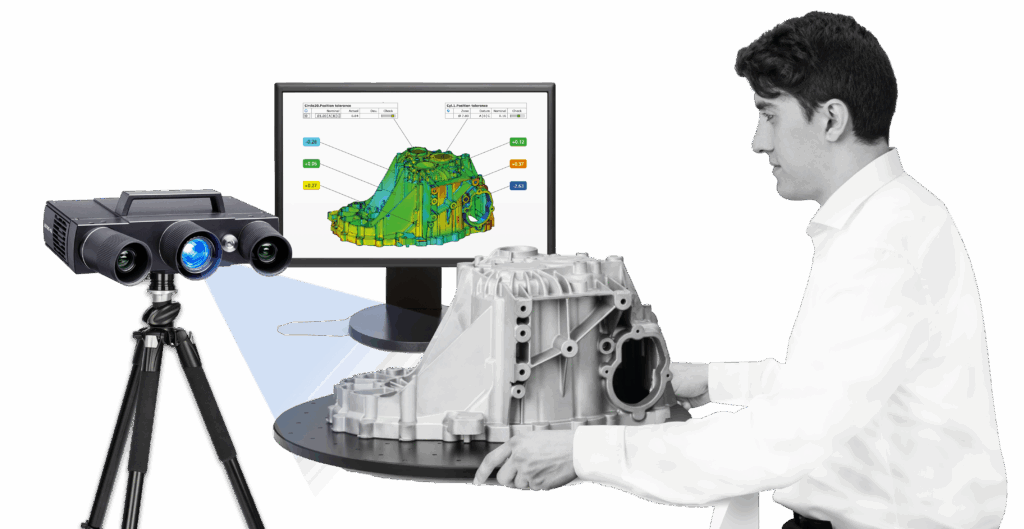 Proceso de escaneo 3D y digitalización para ingeniería inversa