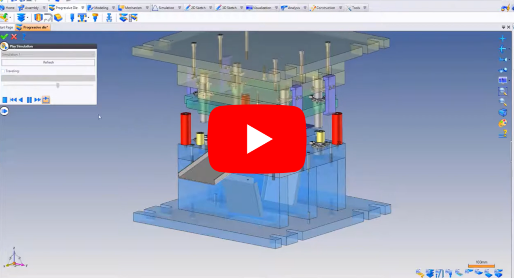 Diseño y fabricación de troqueles progresivos en 3D